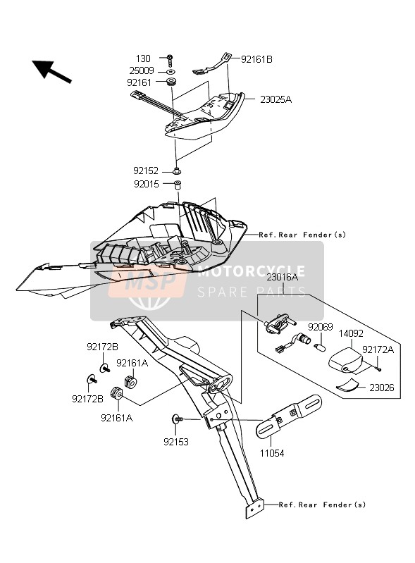 230160657, LAMP-ASSY,Licence, Kawasaki, 1