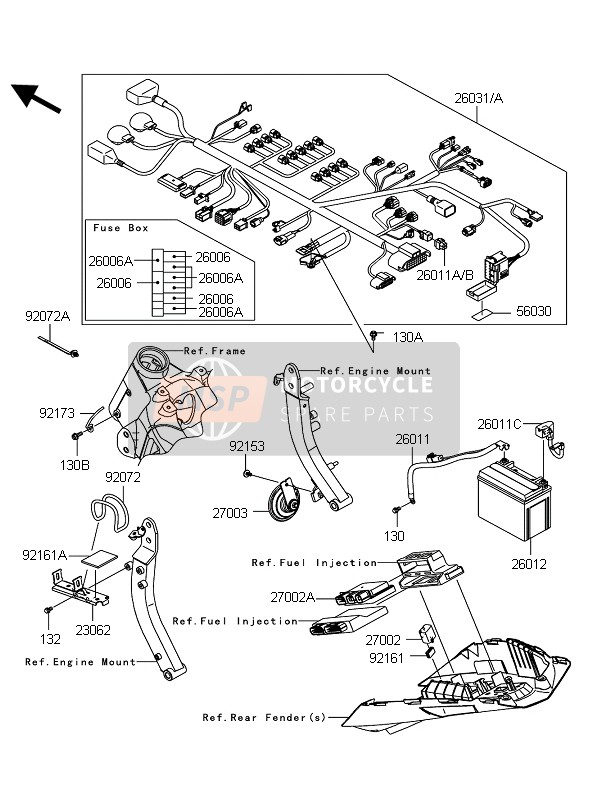 270030066, Horn, Kawasaki, 0