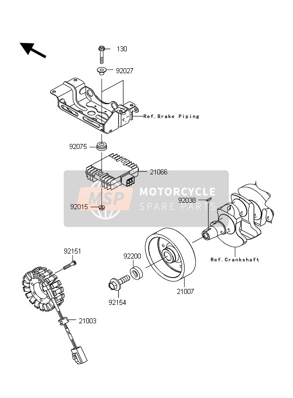 Kawasaki Z1000 ABS 2012 GENERATOR für ein 2012 Kawasaki Z1000 ABS