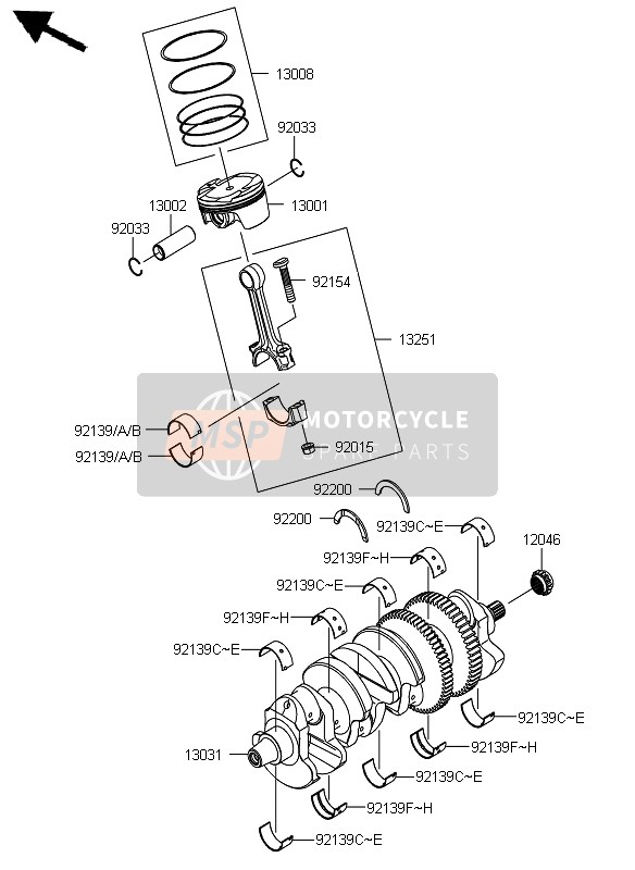 130310941, CRANKSHAFT-COMP, Kawasaki, 0