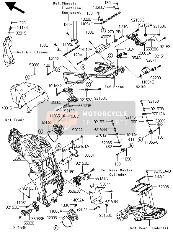 460750577, Grip,Tail, Kawasaki, 0