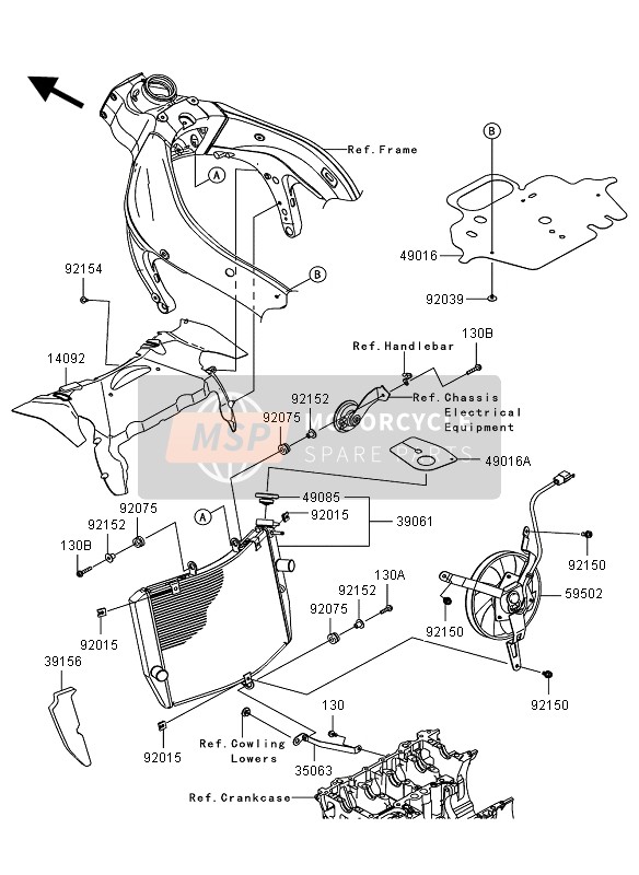 390610149, RADIATOR-ASSY, Kawasaki, 0