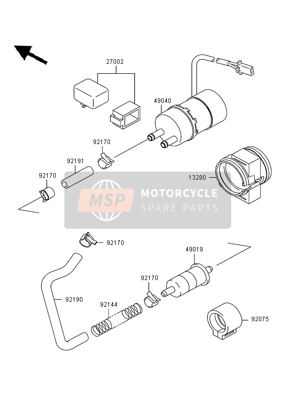 Kawasaki ZZR600 2005 Fuel Pump for a 2005 Kawasaki ZZR600