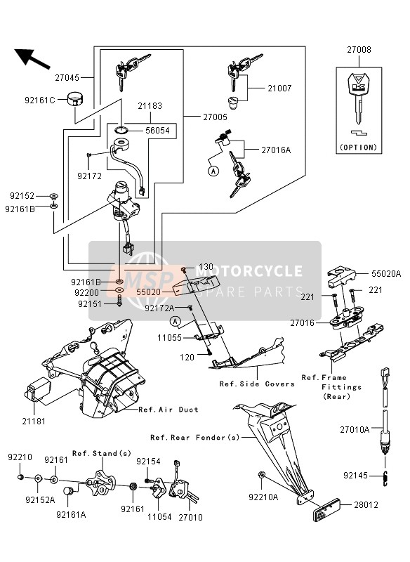 130AA0510, BOLT-FLANGED,5X10, Kawasaki, 0