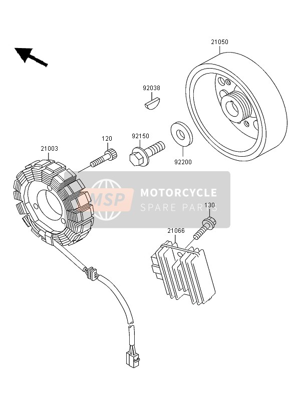 Kawasaki ZZR600 2005 Generatore per un 2005 Kawasaki ZZR600