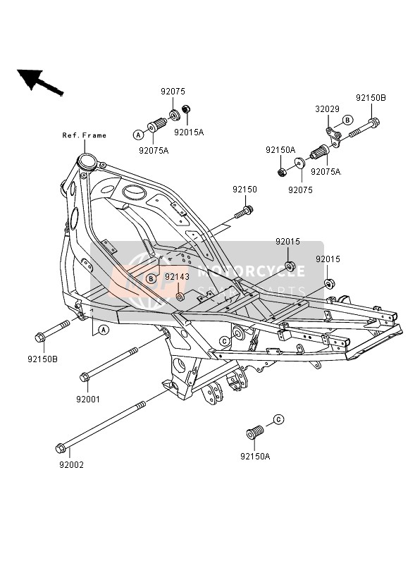 Kawasaki ZZR600 2005 Engine Mount for a 2005 Kawasaki ZZR600