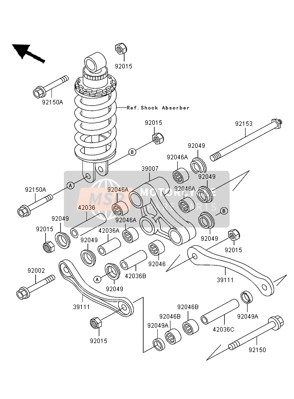 Kawasaki ZZR600 2005 Suspension for a 2005 Kawasaki ZZR600