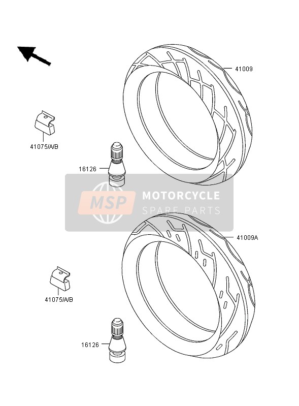 Kawasaki ZZR600 2005 Tyres for a 2005 Kawasaki ZZR600