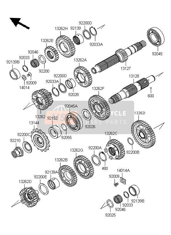 Kawasaki ER-6F ABS 2011 Transmission for a 2011 Kawasaki ER-6F ABS