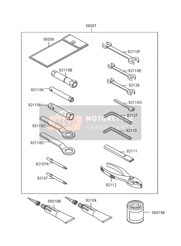 Kawasaki ZZR600 2005 Outils des propriétaires pour un 2005 Kawasaki ZZR600