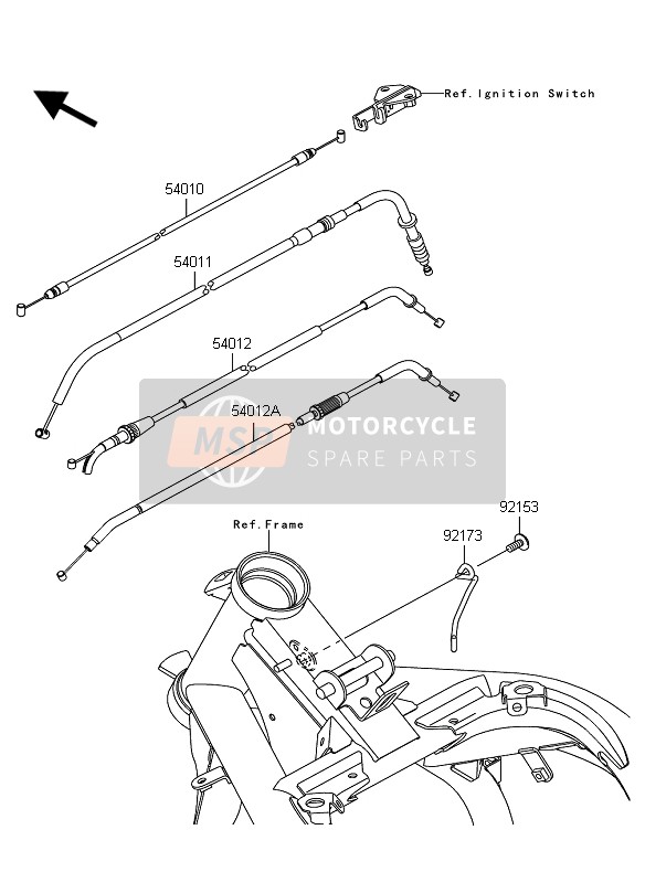 Kawasaki ER-6N ABS 2011 Cavi per un 2011 Kawasaki ER-6N ABS