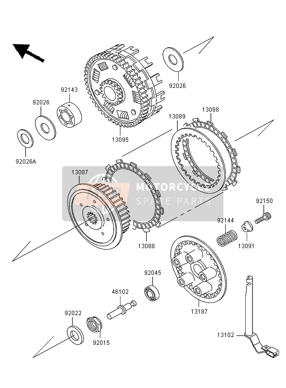 Kawasaki ZZR600 2005 Clutch for a 2005 Kawasaki ZZR600