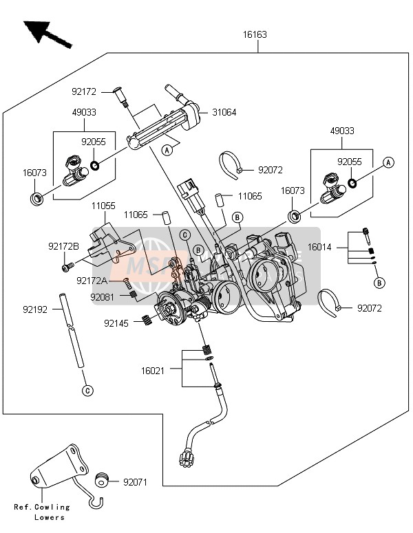 Kawasaki NINJA 250R 2011 Throttle for a 2011 Kawasaki NINJA 250R