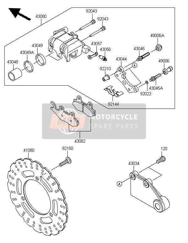 430481066, PISTON-CALIPER, Kawasaki, 0