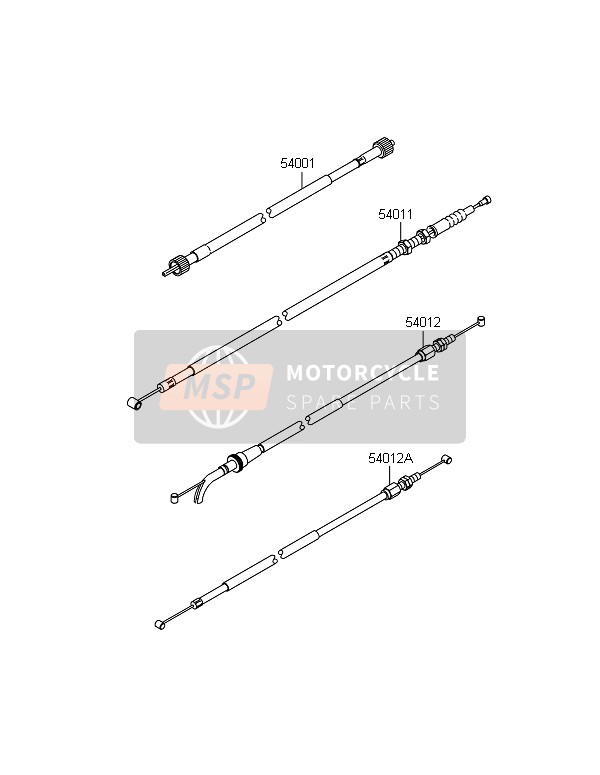 540010025, CABLE-SPEEDMETER, Kawasaki, 0