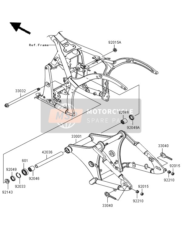 Kawasaki VN900 CLASSIC 2011 Swing Arm for a 2011 Kawasaki VN900 CLASSIC