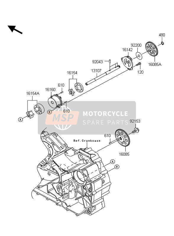 Kawasaki VN1700 CLASSIC ABS 2011 Oil Pump for a 2011 Kawasaki VN1700 CLASSIC ABS