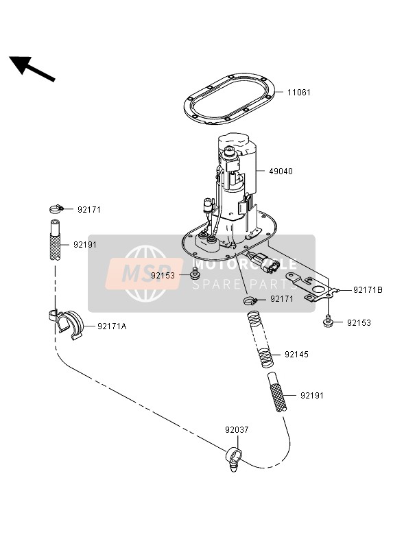 Kawasaki NINJA ZX-12R 2002 Fuel Pump for a 2002 Kawasaki NINJA ZX-12R