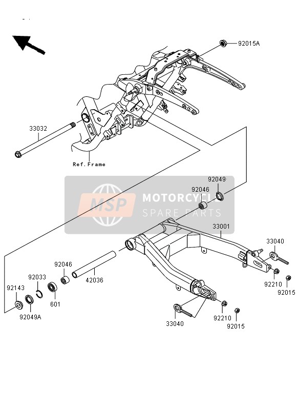 Kawasaki VN1700 VOYAGER ABS 2011 Bras oscillant pour un 2011 Kawasaki VN1700 VOYAGER ABS