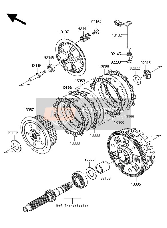 Kawasaki ER-6F ABS 2010 Clutch for a 2010 Kawasaki ER-6F ABS