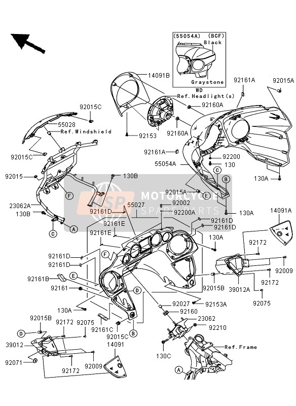 Kawasaki VN1700 VOYAGER ABS 2011 Cowling for a 2011 Kawasaki VN1700 VOYAGER ABS