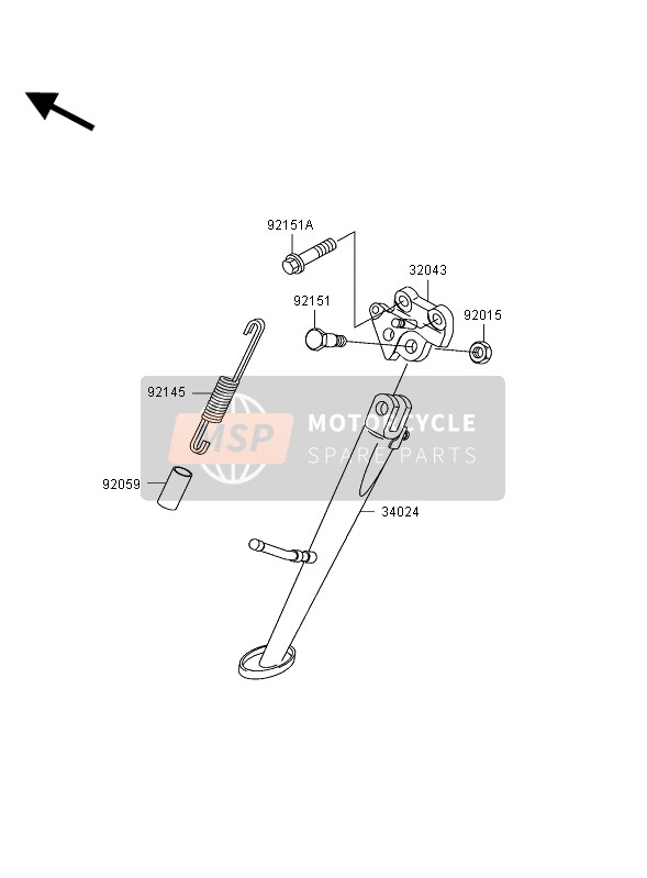 320431472, BRACKET-STAND,Side, Kawasaki, 0