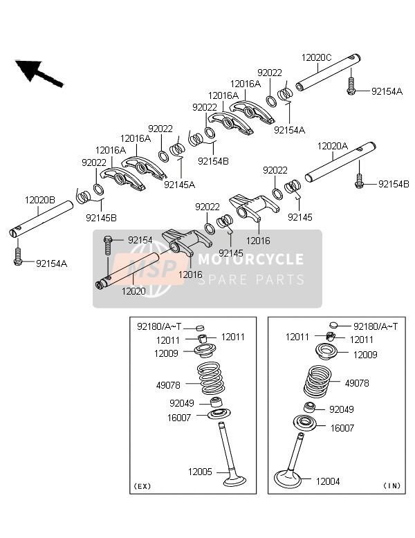 Kawasaki W800 2011 VENTIL(E) für ein 2011 Kawasaki W800