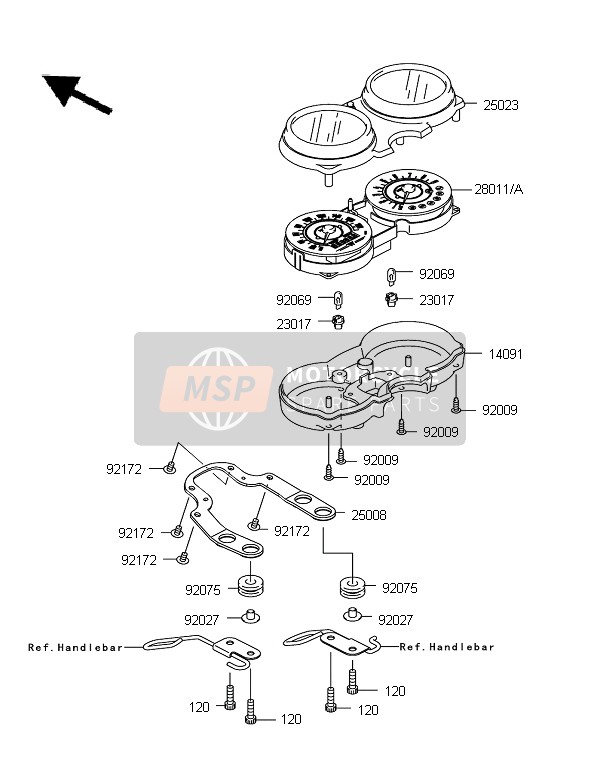 Kawasaki W800 2011 MESSGERÄT für ein 2011 Kawasaki W800