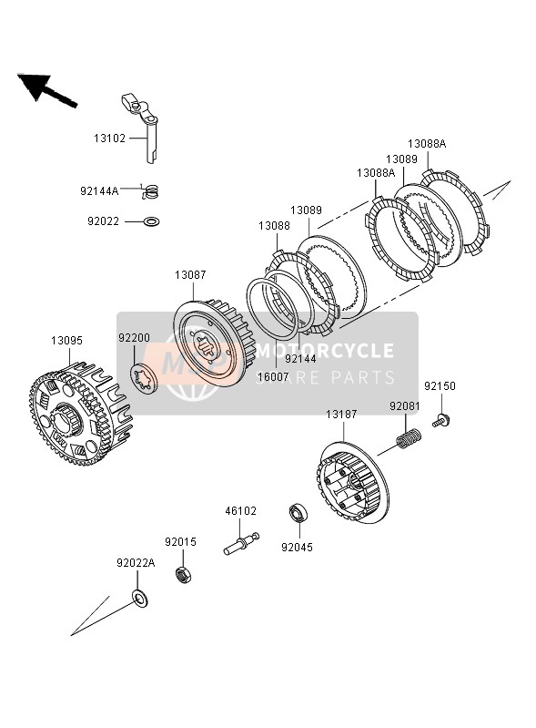 Kawasaki ELIMINATOR 125 2007 Clutch for a 2007 Kawasaki ELIMINATOR 125