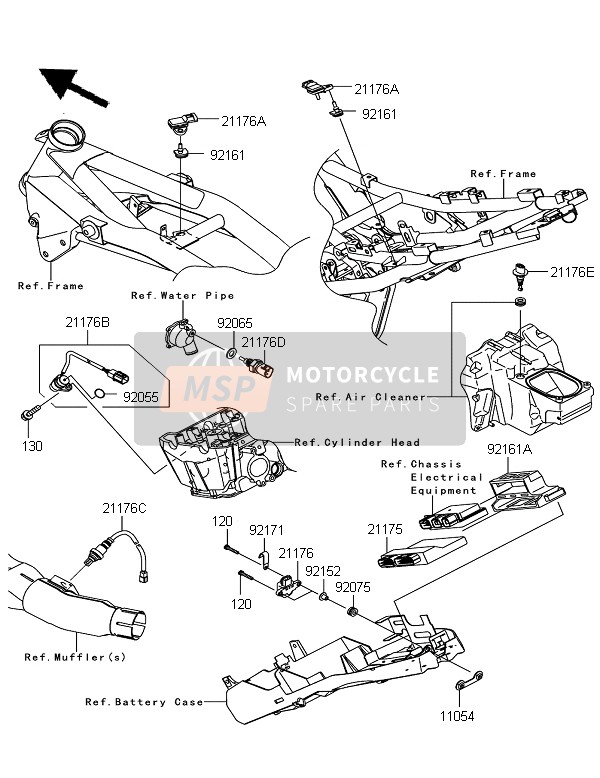 Kawasaki Z750 ABS 2011 Injection de carburant pour un 2011 Kawasaki Z750 ABS