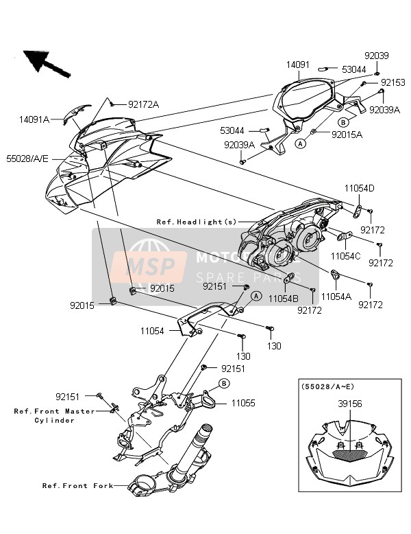 Kawasaki Z750 ABS 2011 Cubierta para un 2011 Kawasaki Z750 ABS