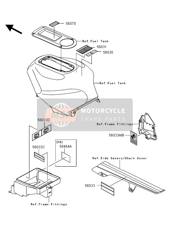 560331207, Autocollant, Kawasaki, 0