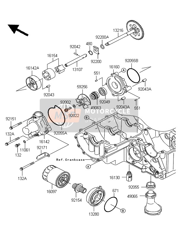 Kawasaki Z750R ABS 2011 Oil Pump for a 2011 Kawasaki Z750R ABS