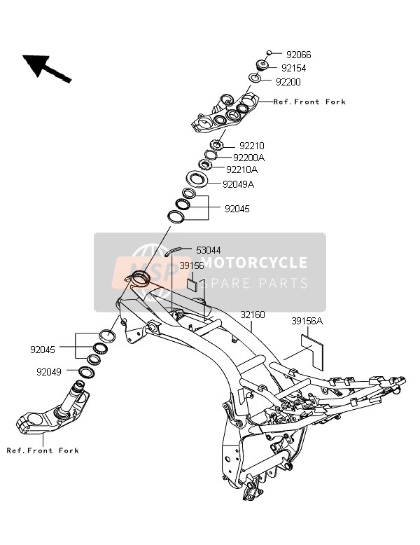 Kawasaki Z750R ABS 2011 Cadre pour un 2011 Kawasaki Z750R ABS