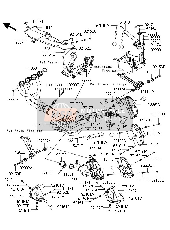 180910776, BODY-COMP-MUFFLER,Rh, Kawasaki, 0