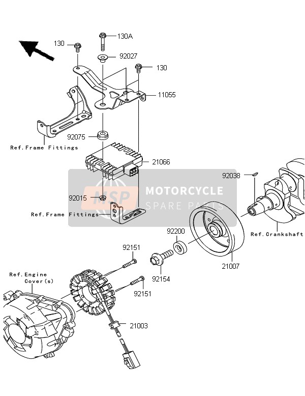 Kawasaki Z1000SX 2011 GENERATOR für ein 2011 Kawasaki Z1000SX