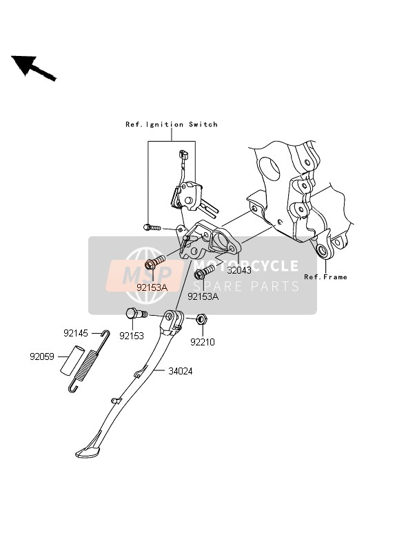 Kawasaki ZZR1400 ABS 2011 Stand for a 2011 Kawasaki ZZR1400 ABS