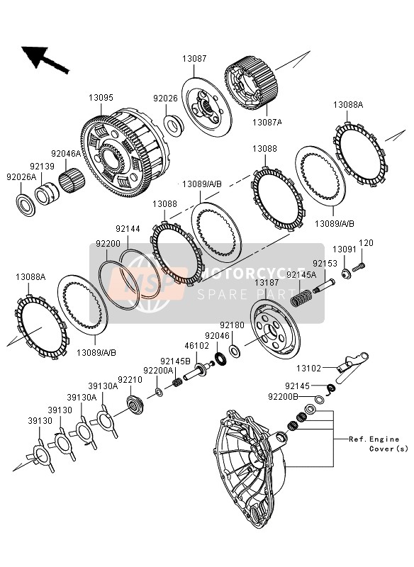 Kawasaki NINJA ZX-6R 2011 Embrayage pour un 2011 Kawasaki NINJA ZX-6R