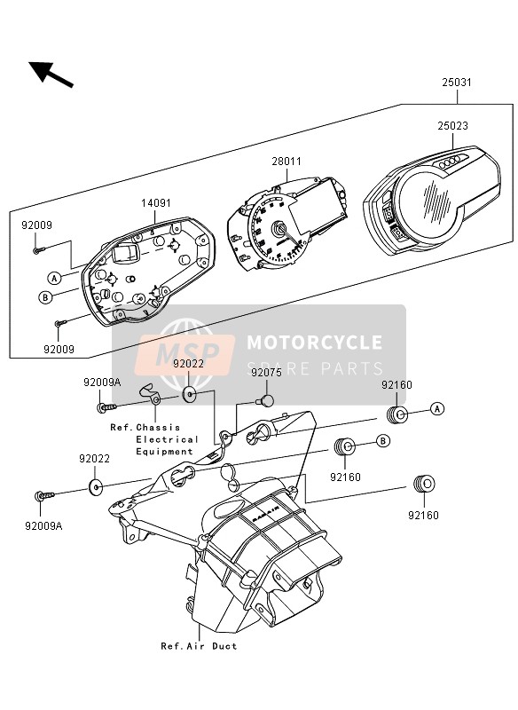 Kawasaki NINJA ZX-6R 2011 Meter for a 2011 Kawasaki NINJA ZX-6R