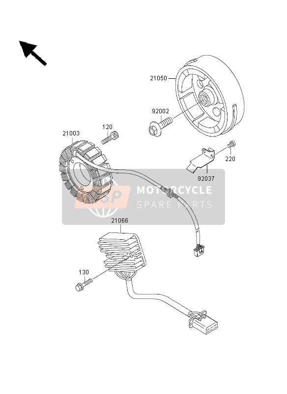 Kawasaki GPZ500S 2003 Generator for a 2003 Kawasaki GPZ500S