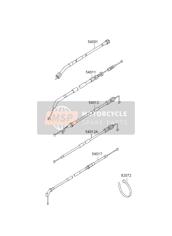 Kawasaki GPZ500S 2003 KABEL für ein 2003 Kawasaki GPZ500S