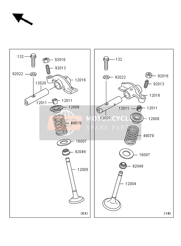 Kawasaki ELIMINATOR 125 2006 Valve for a 2006 Kawasaki ELIMINATOR 125