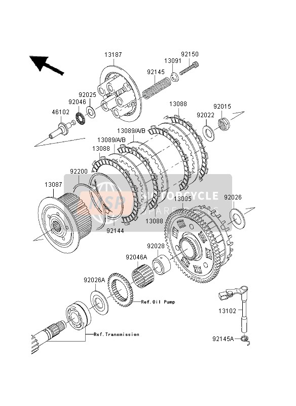 Kawasaki NINJA ZX-9R 2003 Clutch for a 2003 Kawasaki NINJA ZX-9R