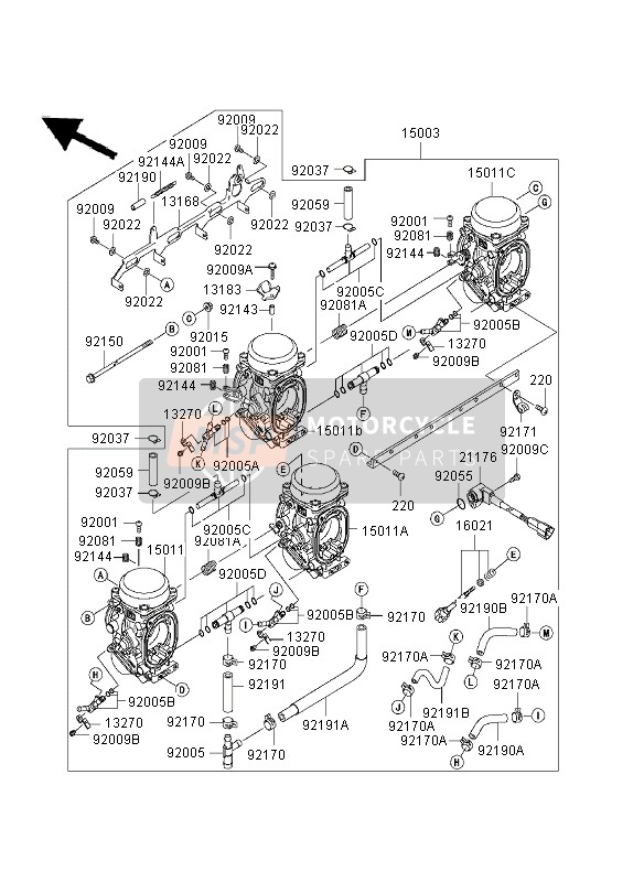 150111936, Carburetor,Rh,Outside, Kawasaki, 0