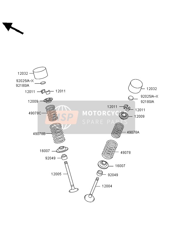 Kawasaki NINJA ZX-12R 2003 Valve for a 2003 Kawasaki NINJA ZX-12R