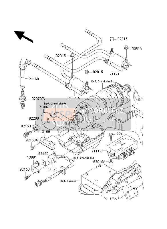 Kawasaki ZRX1200 2003 Ignition System for a 2003 Kawasaki ZRX1200