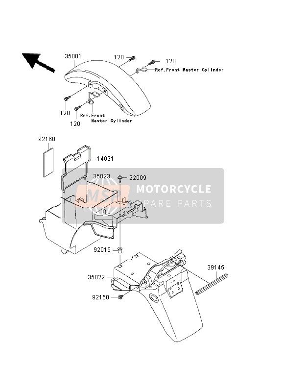 350011205218, FENDER-ASSY-FRONT,P.M.Black, Kawasaki, 0