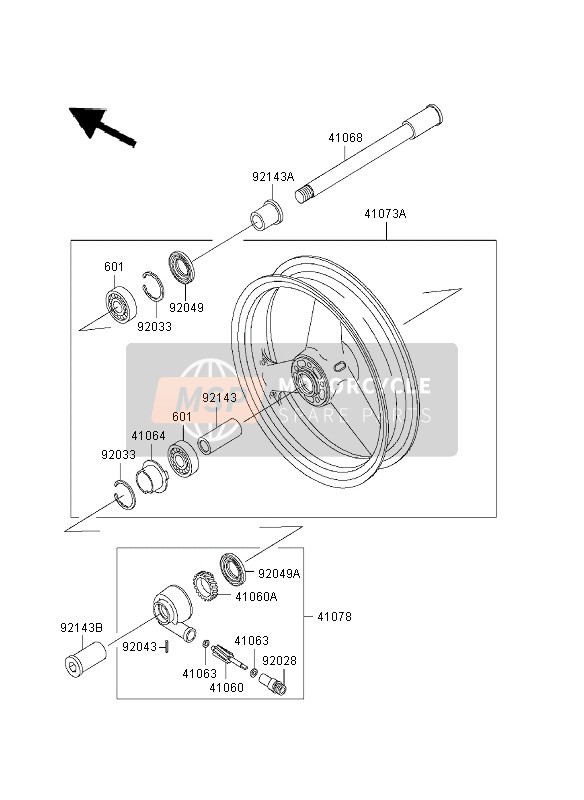 410731618457, WHEEL-ASSY,Fr,C.Gold, Kawasaki, 0