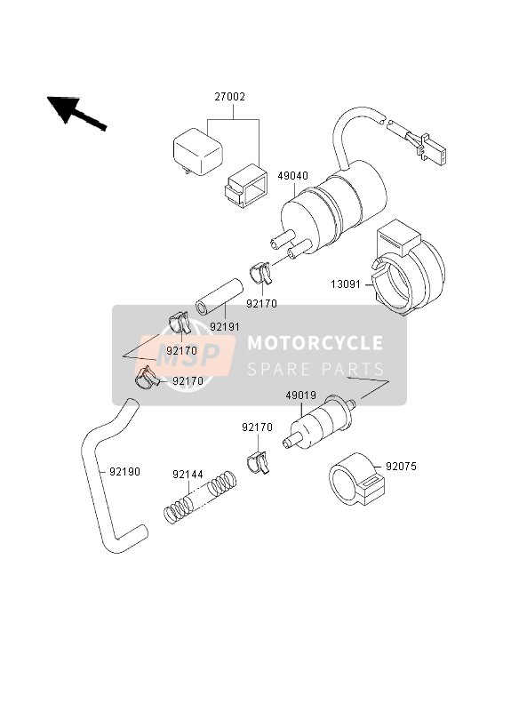 Kawasaki ZZR600 2003 Fuel Pump for a 2003 Kawasaki ZZR600