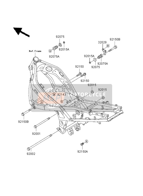 Kawasaki ZZR600 2003 Engine Mount for a 2003 Kawasaki ZZR600